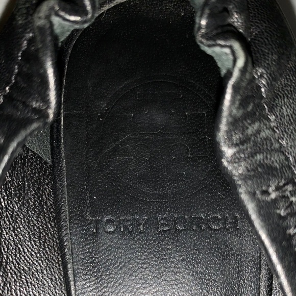 Tory Burch Reva Ballet Flats Size 6.5 Black Leather Upper - Picture 4 of 9